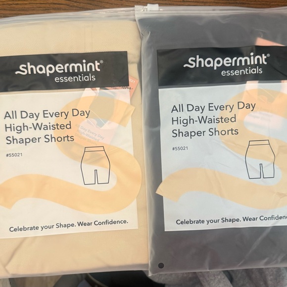 Shapermint Other - Shapermint Essentials High-Waisted Shaper Shorts — Beige & Black